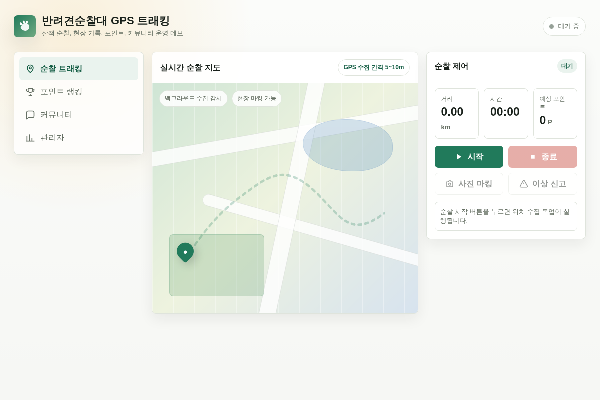 GPS 트래킹 커뮤니티 앱 데모