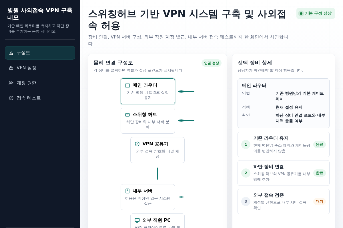 VPN 사외접속 시스템 데모