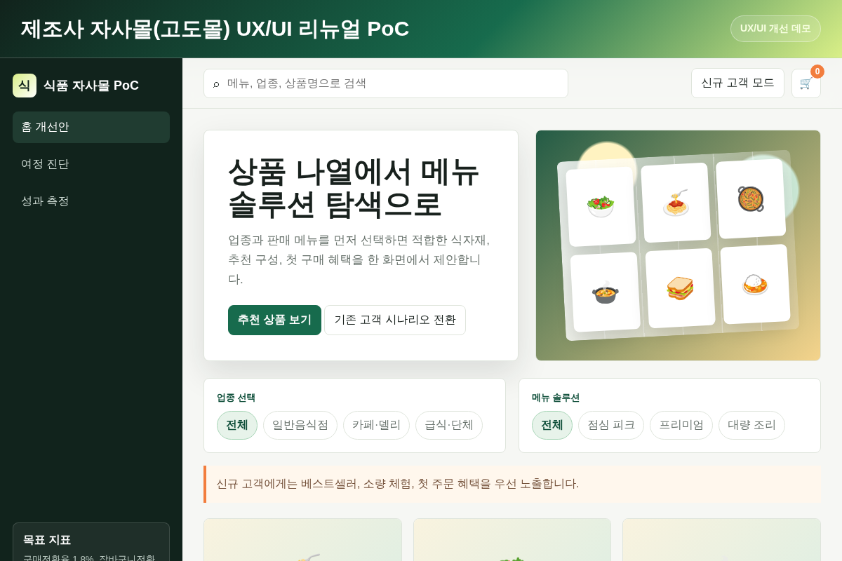 제조사 자사몰 UX/UI 데모