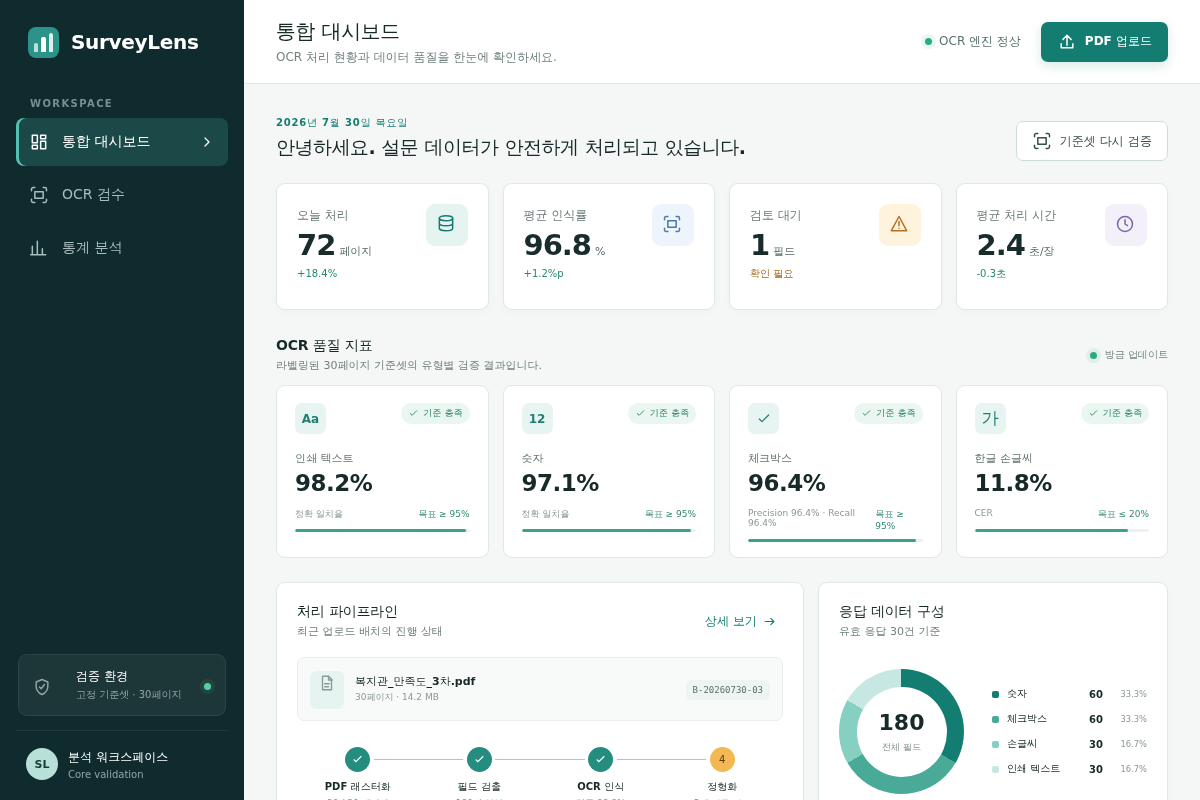 AI OCR 기반 수기 설문지 인식 및 통계 분석 서비스 구축